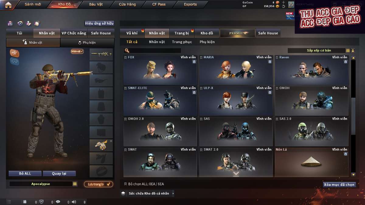 shop acc cf uy tin gia re